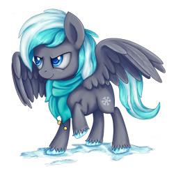 Size: 1126x1103 | Tagged: safe, artist:thebowtieone, oc, oc only, oc:kyuflake, pegasus, pony, clothes, female, mare, scarf, simple background, solo, transparent background