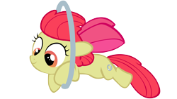 Size: 3500x1969 | Tagged: safe, artist:totalcrazyness101, apple bloom, earth pony, pony, the cutie pox, hoop, jumping, simple background, solo, transparent background, vector