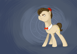 Size: 993x695 | Tagged: safe, artist:kodabomb, bowtie, eleventh doctor, fez, hat, ponified, solo