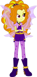 Size: 3130x6498 | Tagged: safe, artist:mit-boy, adagio dazzle, equestria girls, rainbow rocks, absurd resolution, amulet, boots, clothes, crossed arms, fin wings, fingerless gloves, gloves, necklace, pony ears, raised eyebrow, request, shoes, simple background, solo, spikes, transparent background, vector