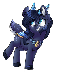 Size: 802x1000 | Tagged: safe, artist:spacechickennerd, oc, oc only, original species, pond pony, cloven hooves, solo