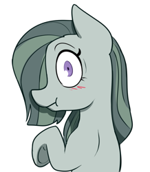 Size: 933x1069 | Tagged: safe, artist:estrill, marble pie, looking at you, solo, underhoof