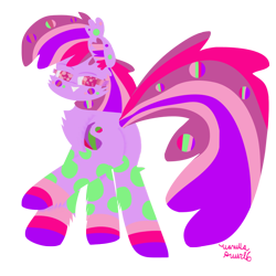 Size: 1008x1008 | Tagged: safe, artist:vanillaswirl6, berry punch, berryshine, rainbow power, rainbow power-ified, solo