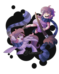 Size: 1600x2015 | Tagged: safe, artist:drawntildawn, oc, oc only, oc:lavender dawn, human, clothes, human ponidox, humanized, paintbrush, scarf, solo, watermark