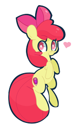 Size: 1800x2800 | Tagged: safe, artist:turtlefarminguy, apple bloom, crusaders of the lost mark, cute, cutie mark, heart, solo, the cmc's cutie marks