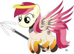 Size: 1904x1400 | Tagged: safe, artist:arifproject, roseluck, pony, crossover, cute, flying, mercy, overwatch, simple background, solo, transparent background, vector