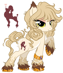 Size: 1496x1734 | Tagged: safe, artist:diigii-doll, oc, oc only, oc:oh lala, bedroom eyes, bracelet, fluffy, solo, unshorn fetlocks