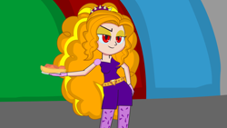 Size: 1920x1080 | Tagged: safe, artist:soniclegacy1, adagio dazzle, equestria girls, alternate eye color, food, hot dog, meat, sausage, solo