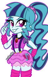 Size: 1024x1652 | Tagged: safe, artist:wubcakeva, sonata dusk, equestria girls, 80s, belly button, clothes, cute, gem, midriff, siren gem, skirt, solo, sonatabetes