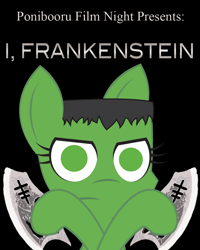 Size: 800x1000 | Tagged: safe, oc, oc only, oc:flicker, i frankenstein, ponibooru film night