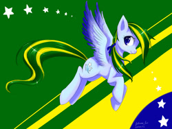 Size: 1200x900 | Tagged: safe, artist:juaiasi, oc, oc only, pegasus, pony, brazil, nation ponies, ponified, solo