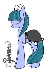 Size: 600x800 | Tagged: safe, artist:oc_ponys, tote bag (character), earth pony, pony, crusaders of the lost mark, background pony, clothes, maid, solo