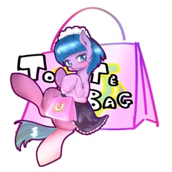 Size: 599x600 | Tagged: safe, artist:doubt, tote bag (character), earth pony, pony, crusaders of the lost mark, background pony, clothes, maid, solo