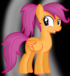 Size: 555x604 | Tagged: safe, artist:nevera573, scootaloo, older, ponytail, solo