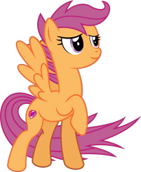 Size: 6715x8192 | Tagged: safe, artist:volodragon, scootaloo, absurd resolution, long neck, older, solo, windswept mane