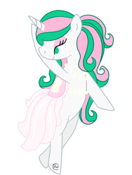 Size: 768x1024 | Tagged: safe, artist:rem-ains, oc, oc only, oc:mariena mossrock, pony, ballerina, bipedal, clothes, dress, solo