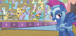 Size: 1581x762 | Tagged: safe, edit, pony, crystal empire, mane, recolor