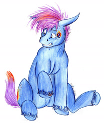 Size: 1551x1855 | Tagged: safe, artist:animagicworld, master kenbroath gilspotten heathspike, spike, g3, ponified, ponified spike, solo, species swap, traditional art