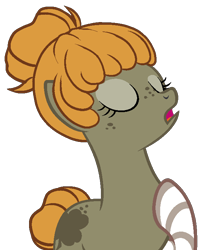 Size: 652x747 | Tagged: safe, artist:magicalgirlfriends, oc, oc only, oc:pumpkin spice, clothes, eyes closed, freckles, socks