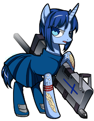 Size: 2364x3050 | Tagged: safe, artist:cay, pony, unicorn, ciel, conceptual weapon, melty blood, ponified, powered ciel, seventh holy scripture, simple background, transparent background, tsukihime, weapon