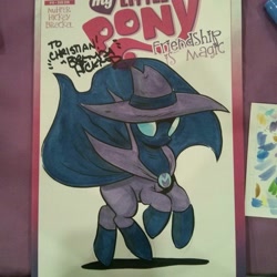 Size: 1080x1080 | Tagged: safe, artist:brendahickey, mare do well, pony, comic cover, female, mare, marker drawing, solo, traditional art