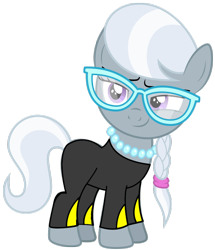 Size: 828x965 | Tagged: safe, artist:digiradiance, silver spoon, glasses, necklace, nexus, simple background, solo, the nexus (stable), transparent background, wrestling, wwe