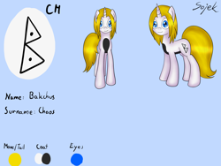 Size: 2000x1500 | Tagged: safe, artist:sojek, oc, oc only, oc:bakchus, pony, unicorn, color, colored, explicit source, reference sheet