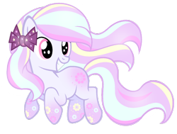 Size: 1024x776 | Tagged: safe, artist:wishingwellbro, oc, oc only, oc:sprinkle surprise, bow, hair bow, rainbow power, rainbow power-ified, simple background, solo, transparent background