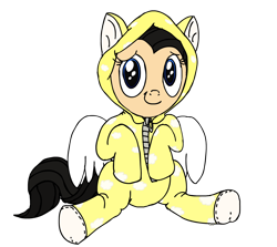 Size: 1400x1250 | Tagged: safe, artist:baratus93, oc, oc only, oc:sky weaver, pegasus, pony, cute, footed sleeper, looking at you, ocbetes, simple background, smiling, transparent background
