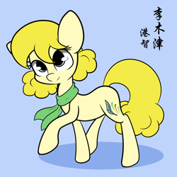 Size: 1000x1000 | Tagged: safe, artist:lightningnickel, oc, oc only, oc:chidey, earth pony, pony, chinese, clothes, scarf, solo