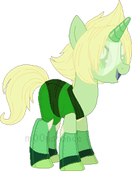 Size: 304x391 | Tagged: safe, artist:m00nstonee, pony, unicorn, peridot (steven universe), ponified, simple background, solo, steven universe, transparent background