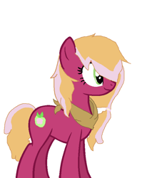 Size: 592x720 | Tagged: safe, artist:twileysparklei, oc, oc only, oc:sweet apple cressing, bandana, offspring, parent:big macintosh, parent:cheerilee, parents:cheerimac, solo