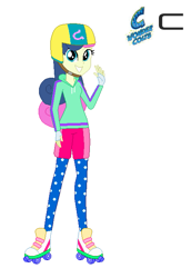 Size: 451x655 | Tagged: safe, artist:karalovely, bon bon, sweetie drops, equestria girls, friendship games, roller skates, wondercolts