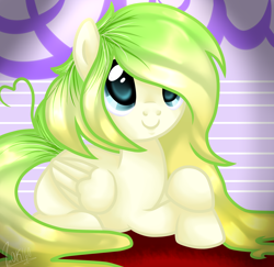 Size: 2694x2622 | Tagged: safe, artist:lak160, oc, oc only, oc:lemon sweet, prone, smiling, solo