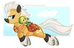 Size: 2280x1468 | Tagged: safe, artist:xwhitedreamsx, earth pony, pony, doll, epona, female, mare, ponified, the legend of zelda, toy