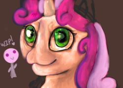 Size: 2100x1500 | Tagged: safe, artist:colorfulworks, sweetie belle, nightmare fuel, solo, wip