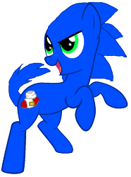 Size: 679x915 | Tagged: safe, artist:drugzrbad, artist:yamikarishadow6, pony, 1000 hours in ms paint, ms paint, ponified, solo, sonic the hedgehog, sonic the hedgehog (series)