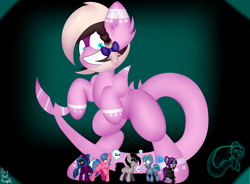 Size: 1280x943 | Tagged: safe, artist:paulpeopless, oc, oc only, oc:ashee, oc:blue sparks, oc:optica, oc:para norma, oc:paulpeoples, oc:raida, oc:rosey ring, earth pony, original species, shark pony, unicorn, creepy crawlers