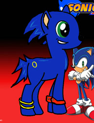 Size: 448x584 | Tagged: safe, artist:1joemini, pony, crossover, logo, ponified, solo, sonic the hedgehog, sonic the hedgehog (series), sonic x