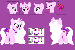 Size: 1023x693 | Tagged: safe, artist:corcramoonraes, artist:selenaede, oc, oc only, oc:passionate heart, base used, collar, reference sheet