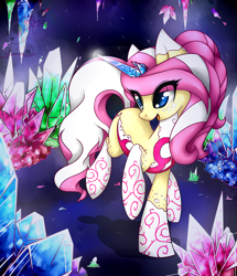 Size: 1870x2175 | Tagged: safe, artist:bloody-pink, oc, oc only, oc:shiny wishes, crystal, solo