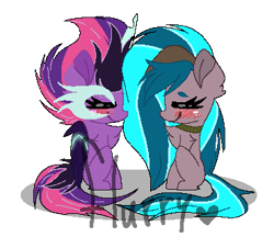 Size: 370x320 | Tagged: safe, artist:flurrypastels-mlp, gaea everfree, gloriosa daisy, midnight sparkle, sci-twi, twilight sparkle, pony, equestria girls, legend of everfree, crack shipping, daisylight, equestria girls ponified, female, lesbian, mare, ponified, shipping, simple background, smiling, transparent background