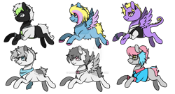 Size: 1024x551 | Tagged: dead source, safe, artist:ratjayadopts, oc, oc only, alicorn, pony, adoptable, agender, agender pride flag, alicorn oc, aprogender, aprogender pride flag, bandana, bigender, bigender pride flag, bowtie, bracelet, clothes, demiboy, demiboy pride flag, demiflux, demiflux pride flag, demigirl, demigirl pride flag, ear piercing, flag, glasses, hoodie, piercing, polo shirt, ponified, pride, pride ponies, shirt, simple background, tattoo, transparent background, watermark