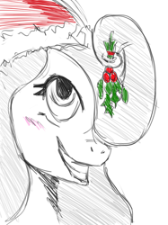 Size: 1280x1707 | Tagged: safe, artist:arcanelexicon, mane-iac, holly, holly mistaken for mistletoe, solo