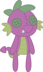 Size: 476x800 | Tagged: safe, artist:walkcow, spike, dragon, hearthbreakers, button, doll, hearth's warming doll, object, plushie, simple background, solo, spike plushie, toy, transparent background, vector