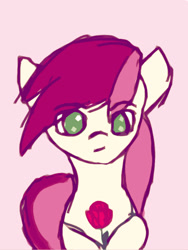 Size: 768x1024 | Tagged: safe, artist:pinkiejay, roseluck, earth pony, pony, bust, female, mare, solo, two toned mane