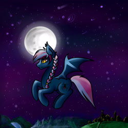 Size: 2050x2050 | Tagged: safe, artist:pegabella, oc, oc only, oc:night weaver, bat pony, pony, solo