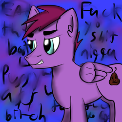 Size: 1000x1000 | Tagged: safe, artist:anonpone, oc, oc only, male, vulgar