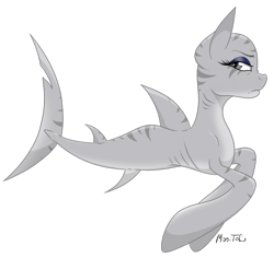 Size: 900x848 | Tagged: safe, artist:missitofu, oc, oc only, oc:requim, hybrid, original species, shark pony