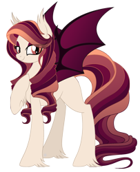 Size: 1811x2232 | Tagged: safe, artist:cayfie, oc, oc only, oc:autumn cast, bat pony, pony, bedroom eyes, solo